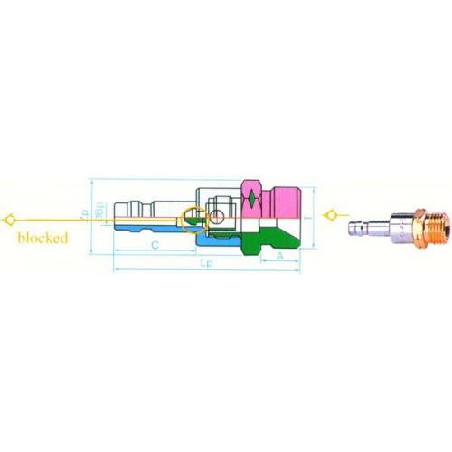 ZA式氧气乙炔快速接头---钢瓶