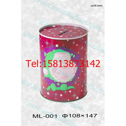 圆形储蓄罐，存钱罐，圣诞礼物罐