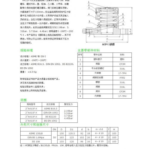 油罐箱体专用安全阀